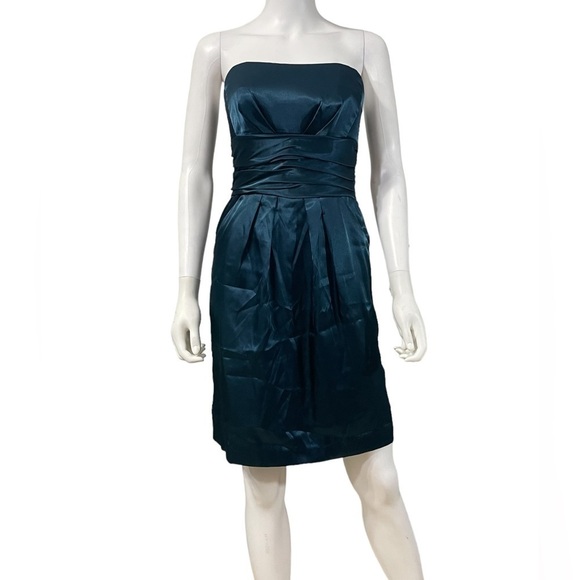 Women’s David's Bridal Blue Bridesmaid Dress - Picture 3 of 8